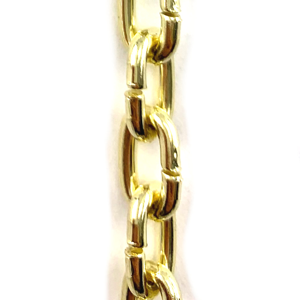 Brass plated decorative mini chain, size 2mm. Melbourne, Australia.