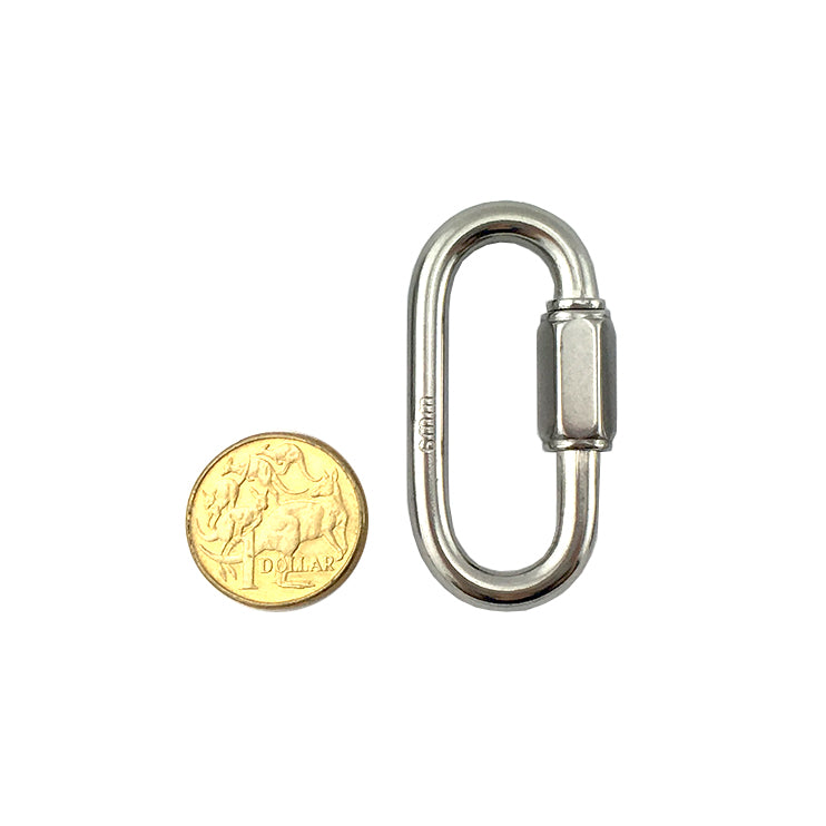 Quick Link in Stainless Steel Type 316, size 6mm. Melbourne Australia.