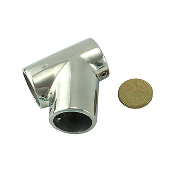 Rail Fittings - 3 Way Tee - 60 degree - Stainless Steel. Melbourne Australia.