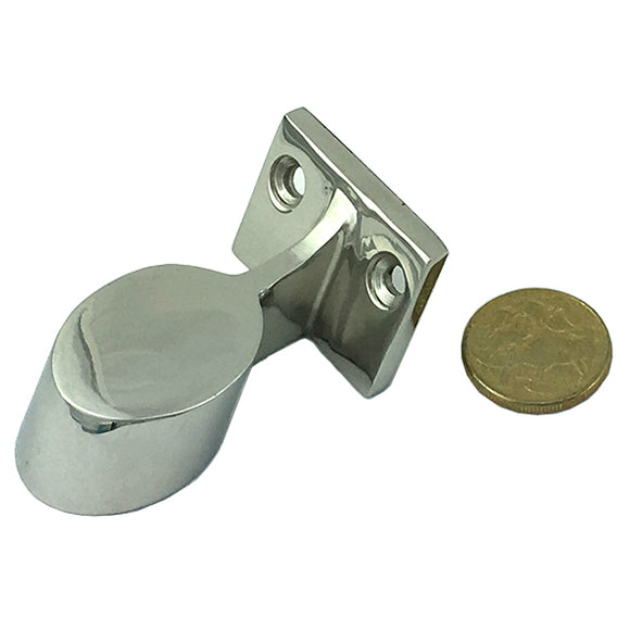 Stainless steel rail fitting, stanchion end size 25mm. Melbourne, Australia.