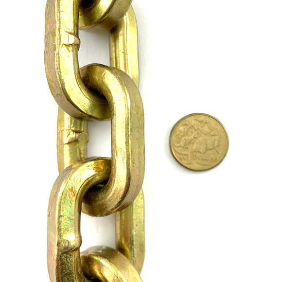 Double-hardened premium square security chain, size: 10.5mm, order by the metre. Australia.