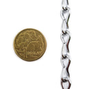 Single jack chain in a high polished chrome plated finish, size 2mm. Order by the metre with a minimum order of 1 metre.