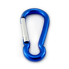 Aluminium Snap Hook Carabiner in Blue, size 6mm, untested. Melbourne, Australia.