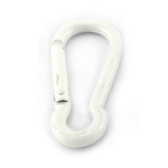 Snap Hook Carabiner Aluminium White, Size 6mm. Snap hooks, Melbourne Australia