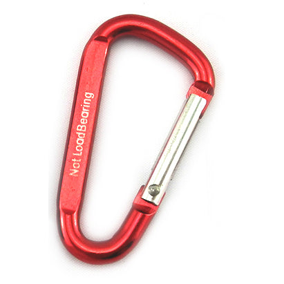Aluminium snap hook Carabiner in red, size 8mm, untested. Melbourne, Australia.