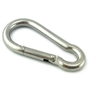 Snap hook in marine grade type 316 stainless steel, size 6mm. Melbourne Australia.