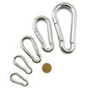 Snap hooks in zinc plated steel. Various sizes available. Shop hardware online.