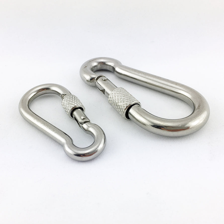 Locking Snap Hook with screw gate, Stainless Steel. Melbourne, Australia.