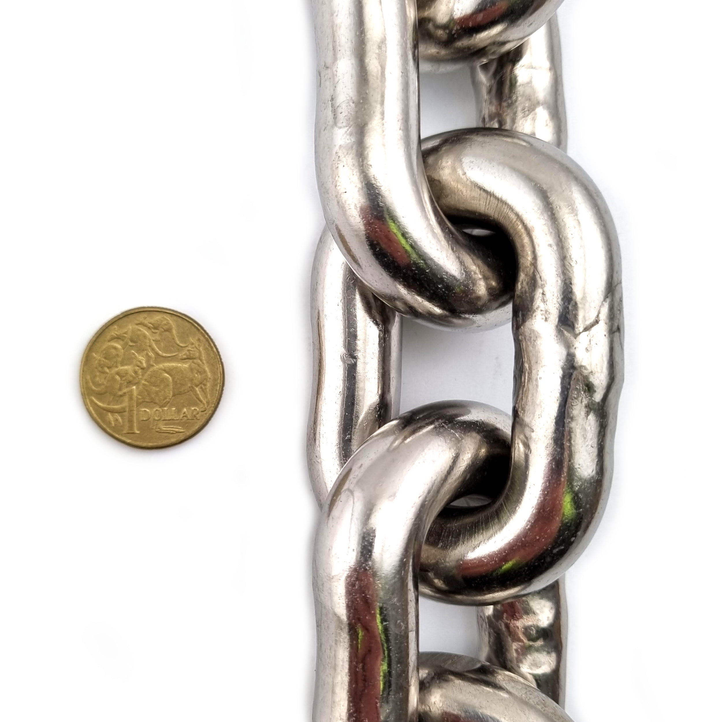  short link chain, 16mm stainless steel, welded