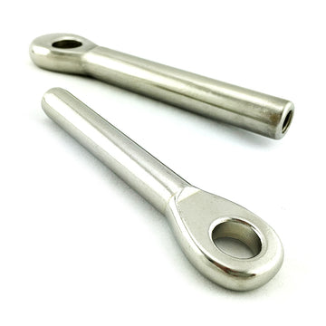Swage stud eye size 6mm in type 316 marine grade stainless steel. Melbourne, Australia.