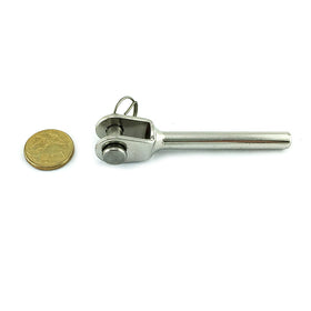 Swage stud fork, size 5mm in type 316 marine grade stainless steel. Australia wide shipping. Shop hardware online at chain.com.au.