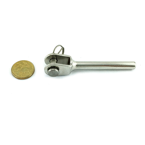 Swage stud fork, size 5mm in type 316 marine grade stainless steel. Australia wide shipping. Shop hardware online at chain.com.au.