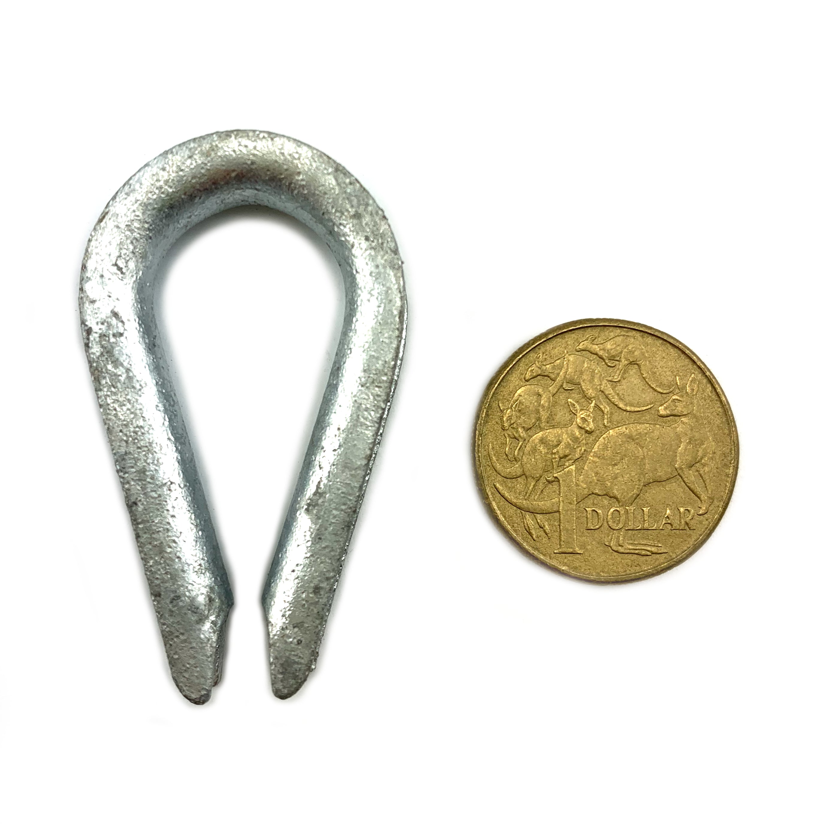 Galvanised thimble, size 5mm. Australia