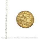 Hammered Trace Chain in a Silver Plated Finish. Size: 0.5mm, T50H. Jewellery Chain, Australia wide shipping. Shop chain.com.au