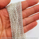 Hammered Trace Chain in a Silver Plated Finish. Size: 0.7mm, T70H. Jewellery Chain, Australia wide shipping. Shop chain.com.au