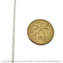 Hammered Trace Chain in a Silver Plated Finish. Size: 0.7mm, T70H. Jewellery Chain, Australia wide shipping. Shop chain.com.au