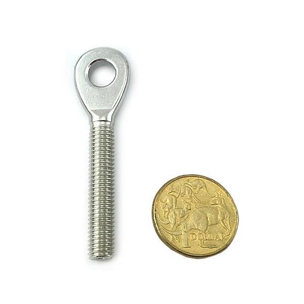 Welded Eye Bolt - Stainless Steel 8mm - 40mm Thread. Australia wide delivery.
