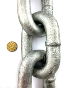 Welded Link Chain Galvanised, size: 25mm in 25kg bucket. Australia.