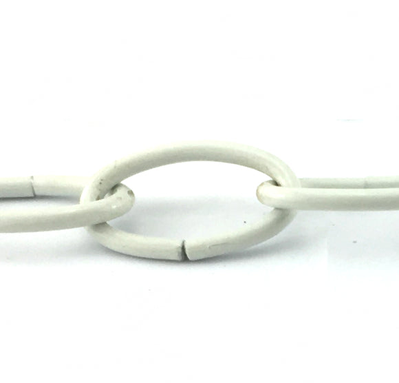 White Lighting Chain, size: 3.8mm. Commercial grade. Chain by the metre & bulk buy. Factory direct prices. Australia wide shipping from Melbourne. Shop: chain.com.au