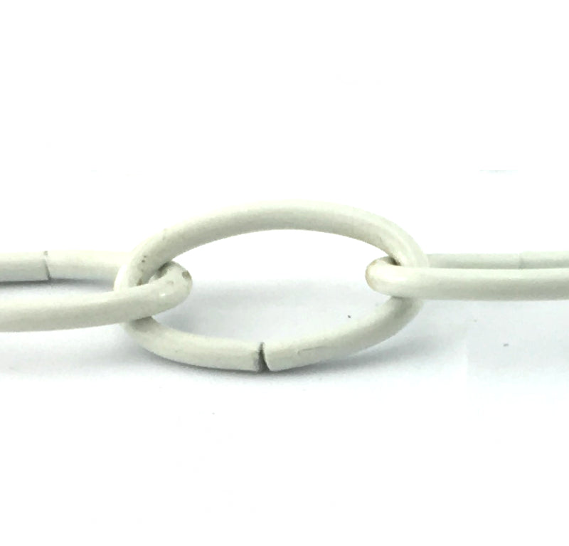 3.8mm white plated decorative lighting chain. Order chain by the metre. Australia.