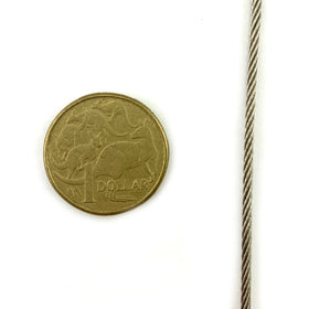 2mm marine grade stainless steel wire rope x 300 metres on a reel. Melbourne, Australia.