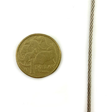 2mm marine grade stainless steel wire rope x 300 metres on a reel. Melbourne, Australia.