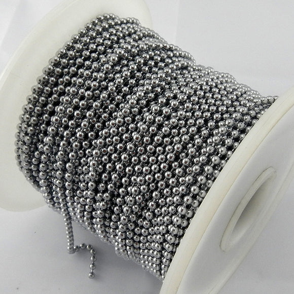 Ball Chain - Chrome - 2.4mm x 200m Australia