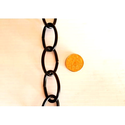 Lighting Chain - Black 3.8mm x 30 metres. Melbourne and Australia wide