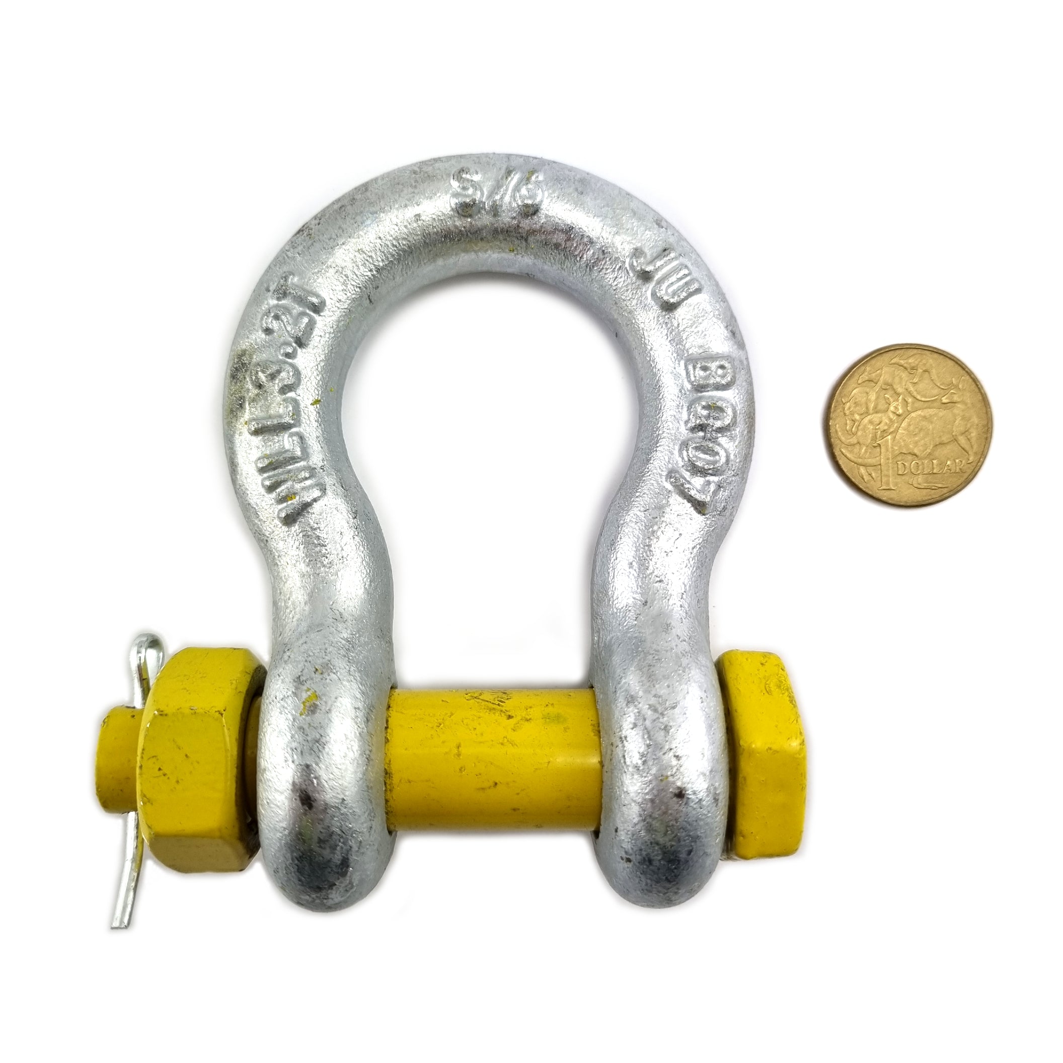3.2 Tonne galvanised bow shackle, grade S, complies with AS 2741. Shop hardware online chain.com.au