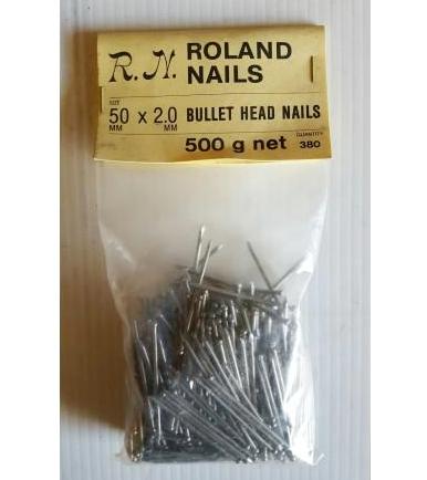 Bullet Head Nails - 50mm x 2mm - 500g Bag