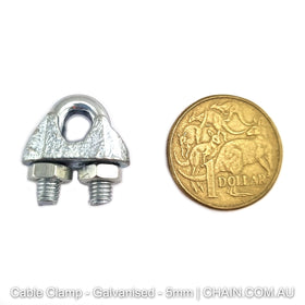 Galvanised cable clamp size 5mm. Shop balustrade supplies and hardware online. Australia wide shipping. Chain.com.au