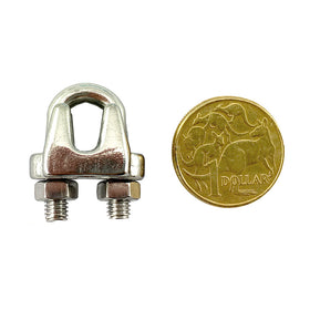Stainless steel type 316 cable clamp, size 5mm Australia wide delivery