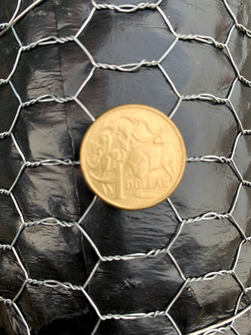Chicken Wire (or Aviary Mesh) - 12.5mm Opening x 1200mm High x 30 Metre Roll. Australia.