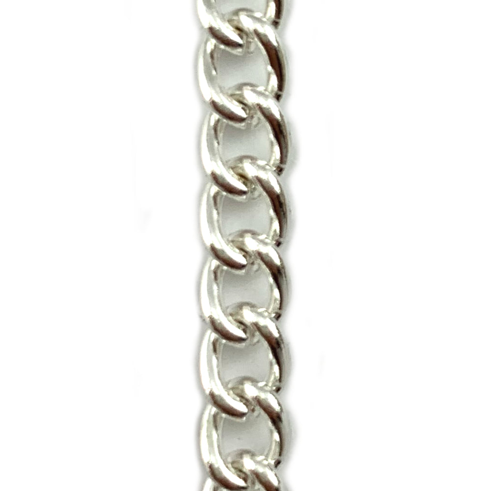 Curb Jewellery Chain in Silver Plated finish, size C120. Melbourne, Australia