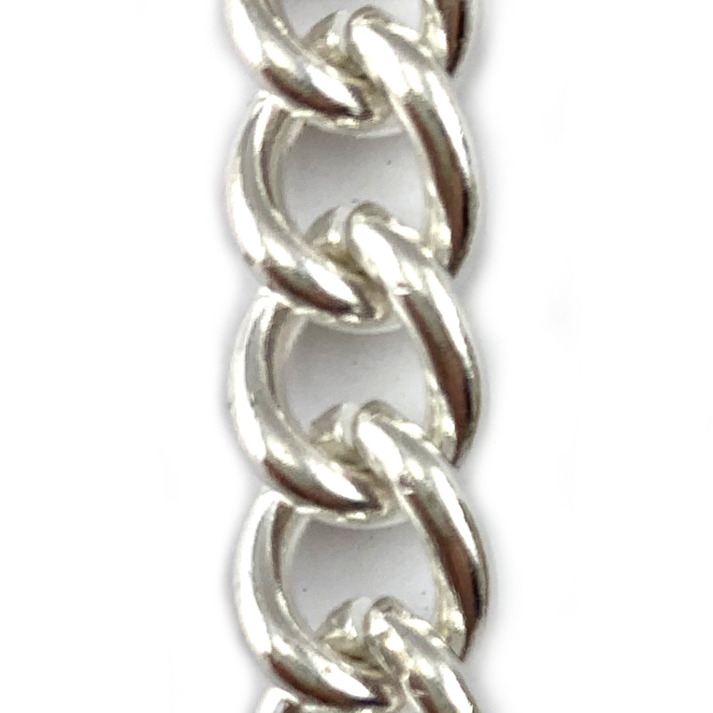 Jewellery Chain, Curb Chain in Silver Plated finish. Size C200. Australia