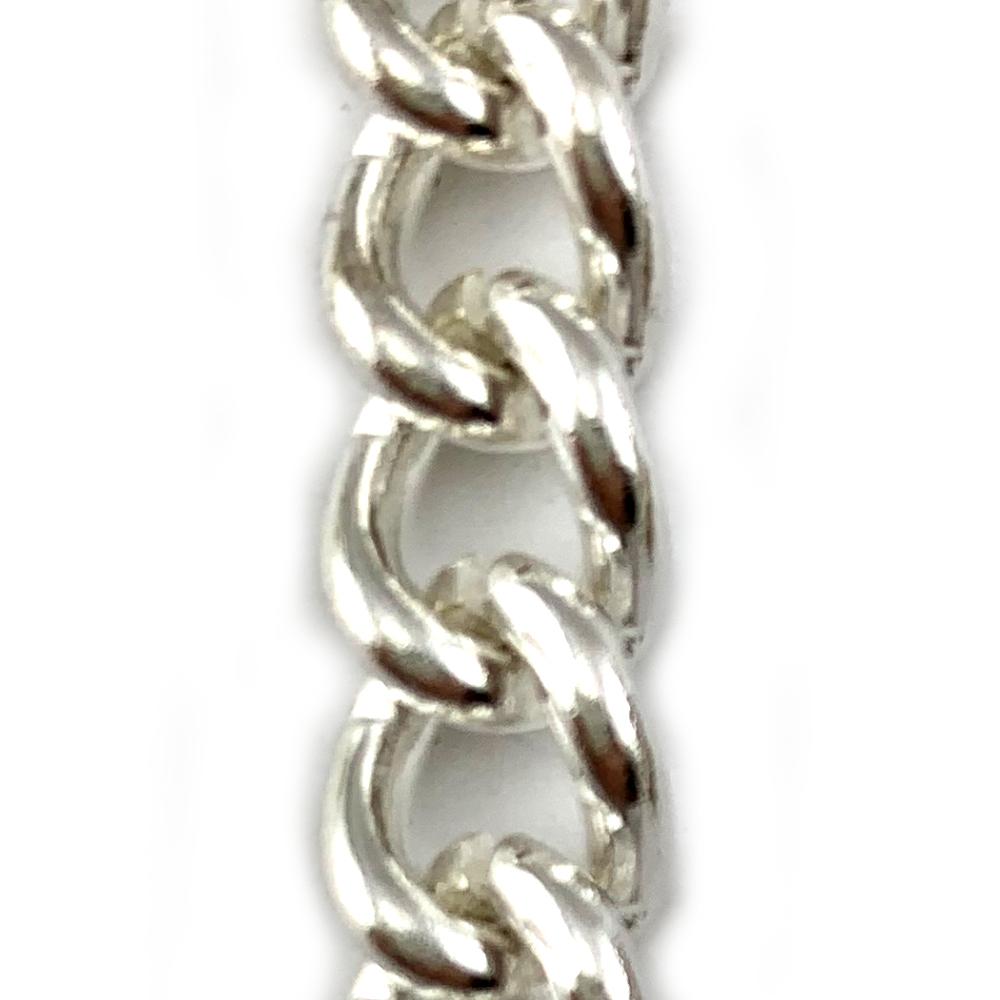 Curb Jewellery Chain - Silver Plated - Size C220 - Qty 25 metre reel. Melbourne, Australia.