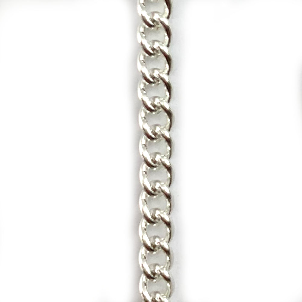 Curb Jewellery Chain,  Silver Plated, size C80. Melbourne Australia.