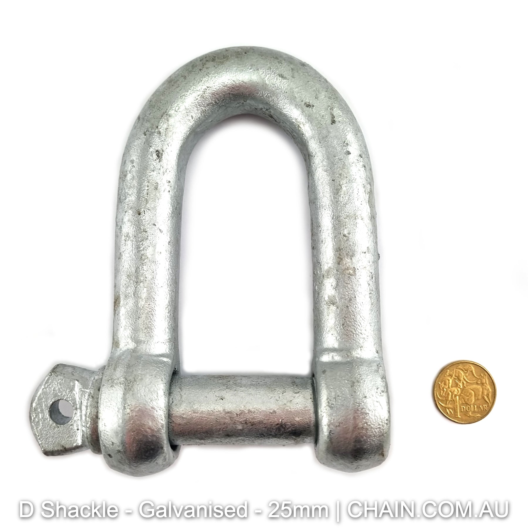 25mm Galvanised D Shackle. Shop D-Shackles and Hardware online at factory direct prices. Shipping Australia wide or Melbourne pick-up