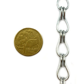 Double Jack Chain - Galvanised - 1.6mm x 50m. Australia made
