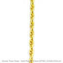 Double Trace Chain - Gold Plated. Size: 0.3mm (DT30), qty: 25-metres. Shop jewellery chain online. Australia wide shipping. Chain.com.au