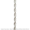Double Trace Chain - Silver Plated. Size: 0.3mm x 25m. Shop jewellery chain online. Australia wide shipping. Chain.com.au