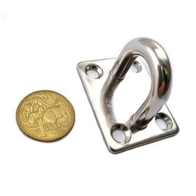 8mm Eye Plate in type 316 marine grade stainless steel. Show hardware chain.com.au