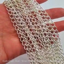 Trace Chain Hammered - Silver Plated -25m-19