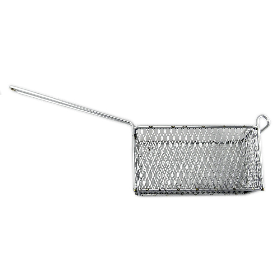 Chrome Fish and Chip Basket Rectangle Size: Large 300mm. Melbourne & Australia wide delivery.