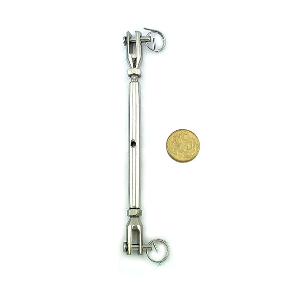 Closed Body Turnbuckle Stainless Steel Jaw to Jaw size 6mm. Australia wide delivery. 