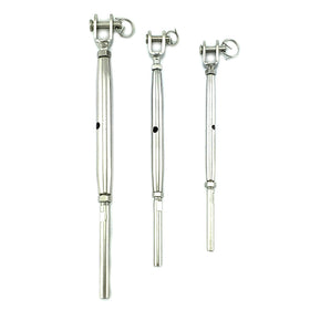 Stainless Steel Jaw Swage Turnbuckles 5mm, 6mm, 8mm. Melbourne Australia.