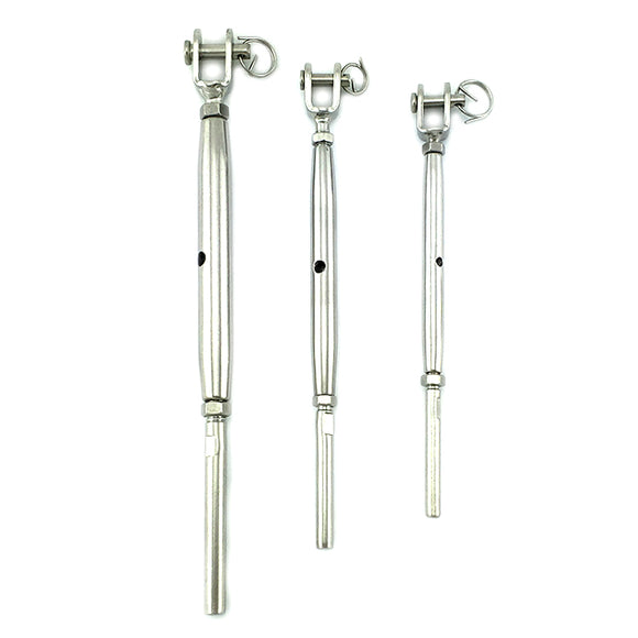 Stainless Steel Jaw Swage Turnbuckles 5mm, 6mm, 8mm. Melbourne Australia.