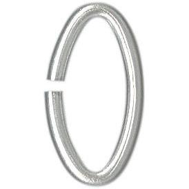 Silver Plated Oval Jump Ring - 10mm x 1.5mm - Qty 1000. Australia.