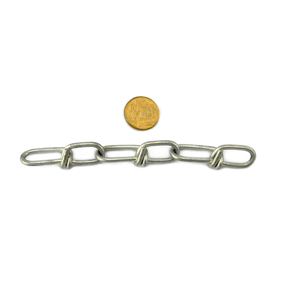 Knotted Dog Chain, size 3.8mm, zinc plated. By The Metre. Australia wide delivery.