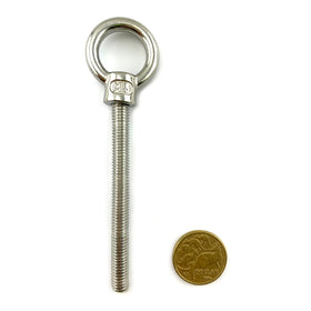 Lifting Eye Bolt - Stainless Steel - 8mm x 80mm Thread. Australia.